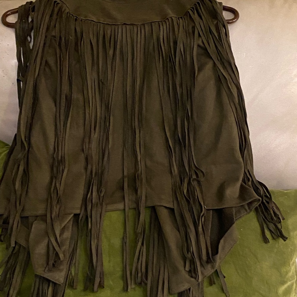 Fringe Faux Suede Vest